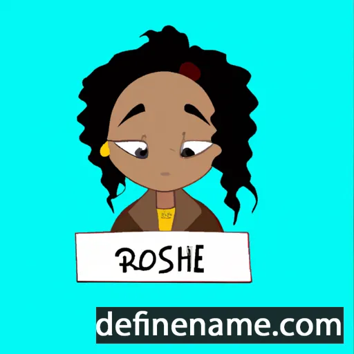 cartoon of the name Roshae