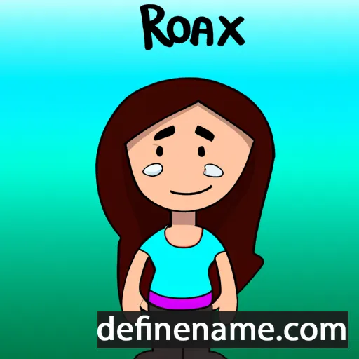 cartoon of the name Roxán