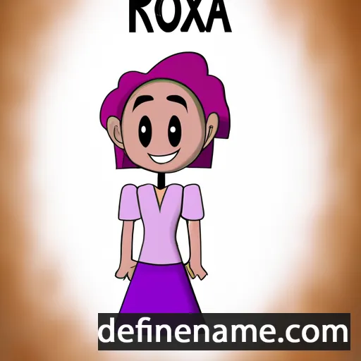 cartoon of the name Roxa