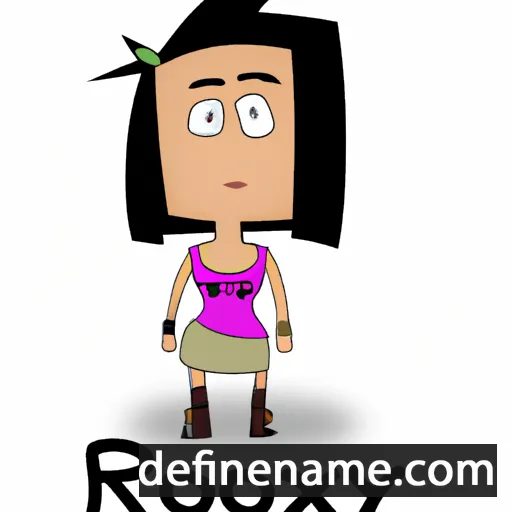 cartoon of the name Roxcy