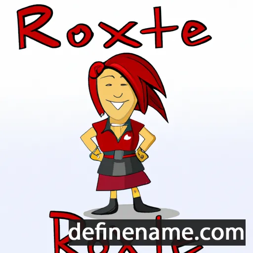 cartoon of the name Roxette