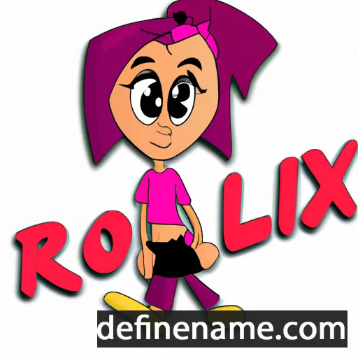 cartoon of the name Roxli