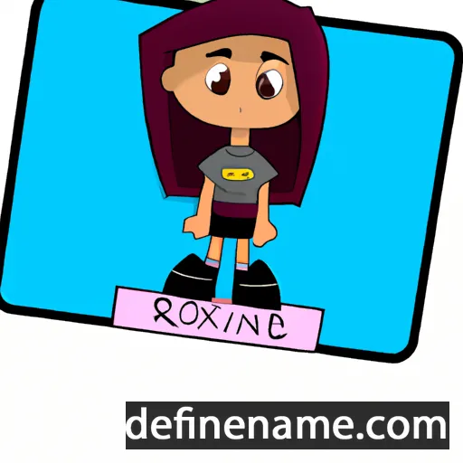 cartoon of the name Roxxane