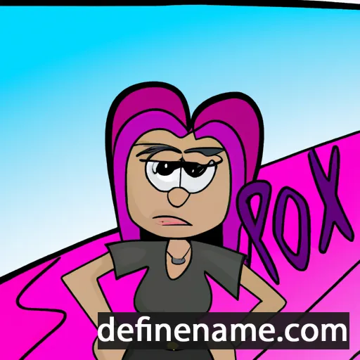 cartoon of the name Roxxi