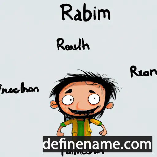 cartoon of the name Rrahim