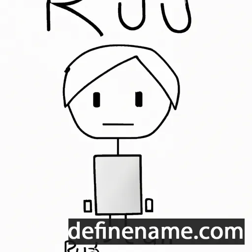 cartoon of the name Ruiqiu