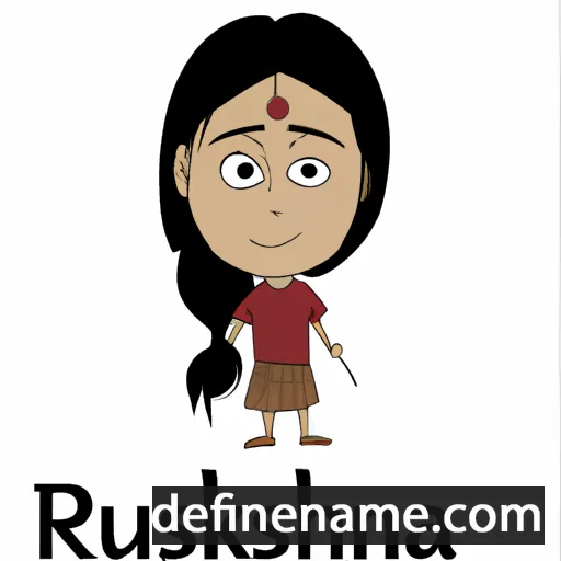 cartoon of the name Rukshana