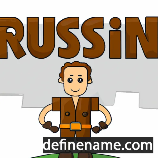 cartoon of the name Rustin