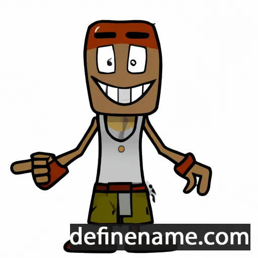 cartoon of the name Rustin