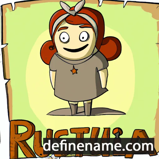 cartoon of the name Rustina