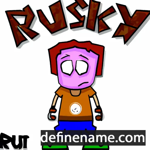 cartoon of the name Rustyk