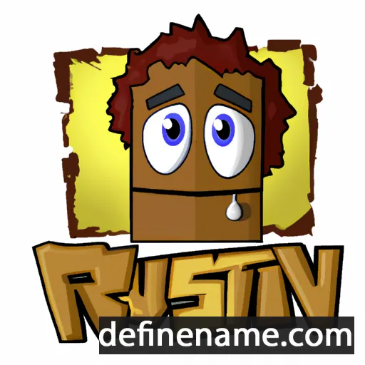 cartoon of the name Rustyn