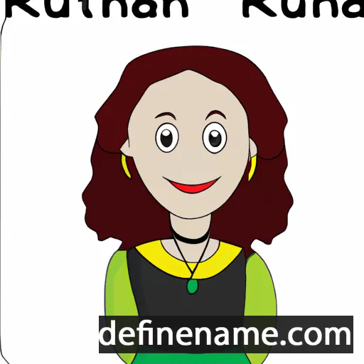 cartoon of the name Ruthanna