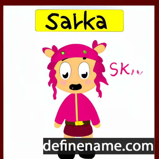 cartoon of the name Šäkirä