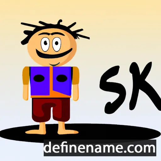 cartoon of the name Sáka