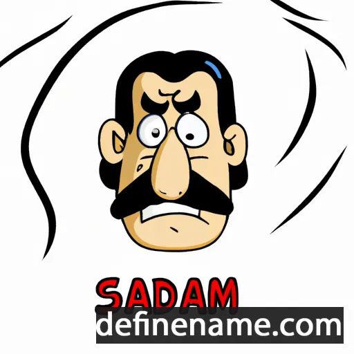 cartoon of the name Sadam