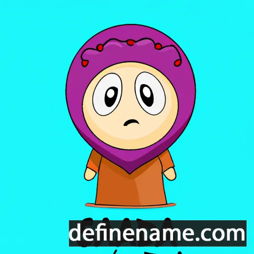 cartoon of the name Sadirah