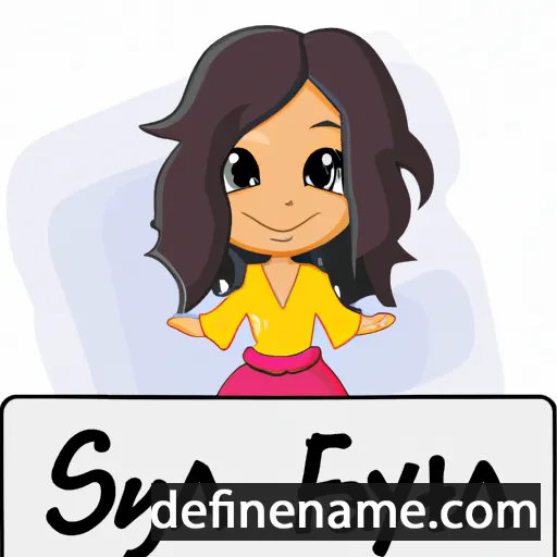 cartoon of the name Safya