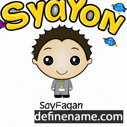 cartoon of the name Safyaan