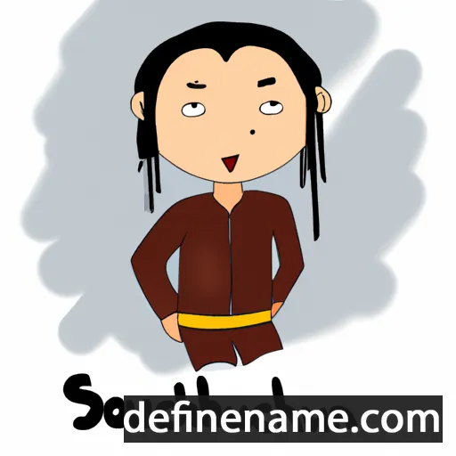 cartoon of the name Saikhanchuluun