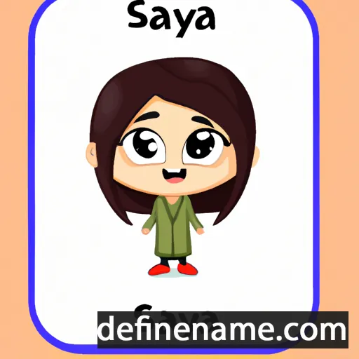 cartoon of the name Sajiya