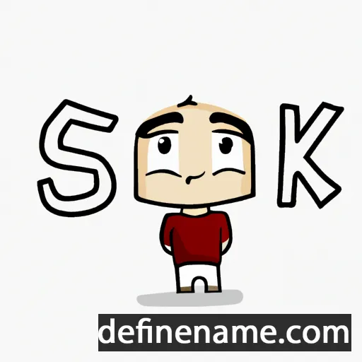 cartoon of the name Sak