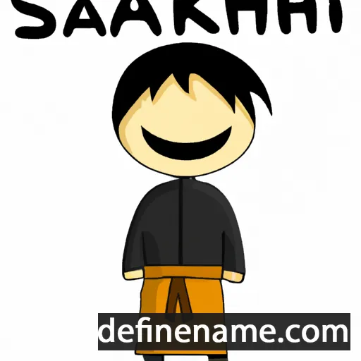 cartoon of the name Sakhi