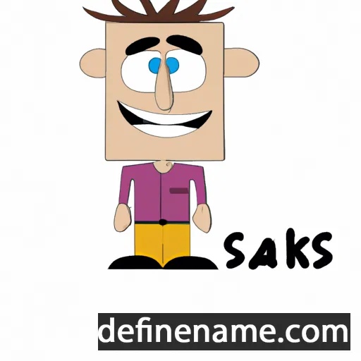 cartoon of the name Sakis