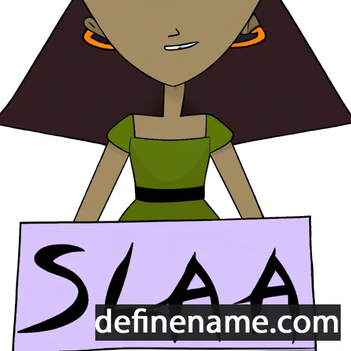 cartoon of the name Salia