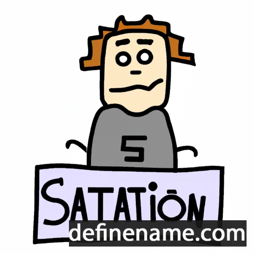 cartoon of the name Sântion