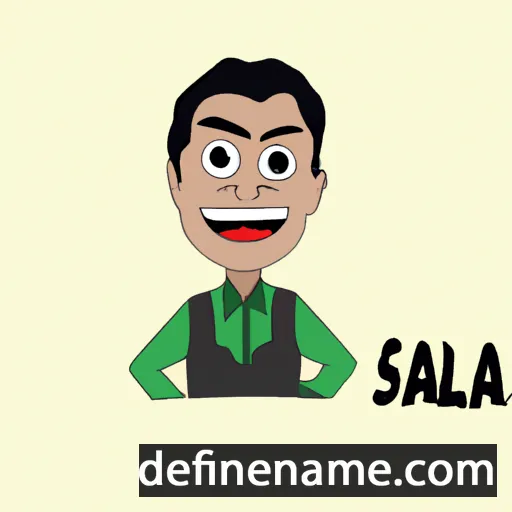 cartoon of the name Salleh