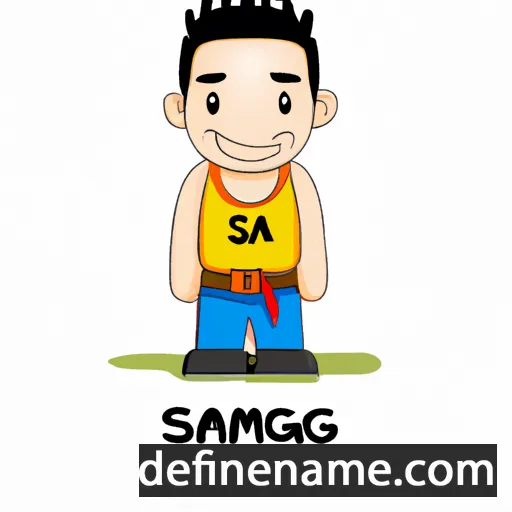 cartoon of the name Samang