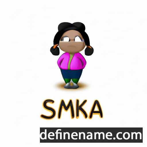 cartoon of the name Samika