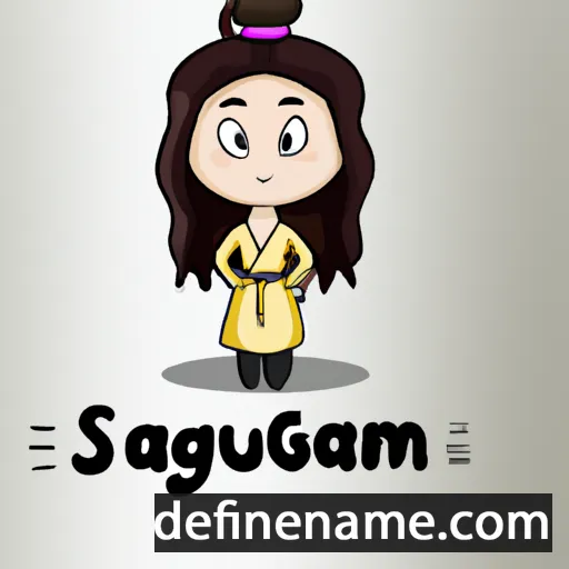 cartoon of the name Sanamgul