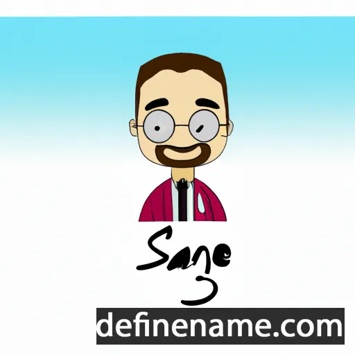 cartoon of the name Sanç