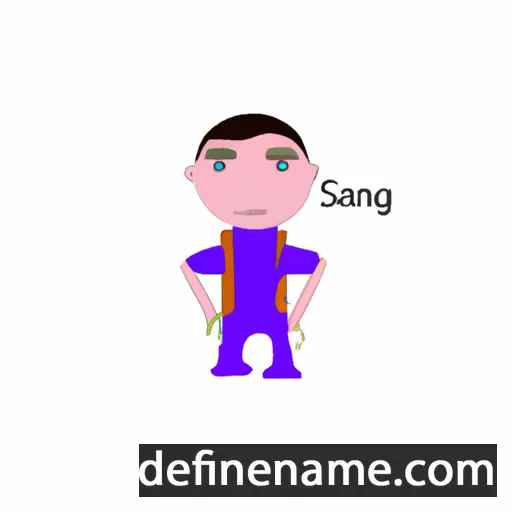 cartoon of the name Sanchir