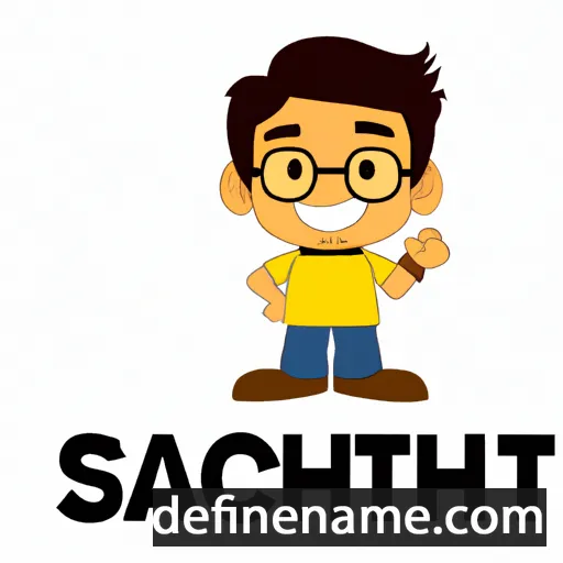 cartoon of the name Sanchit