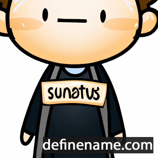 cartoon of the name Sanctus