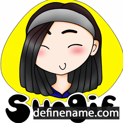 cartoon of the name Sang-eun