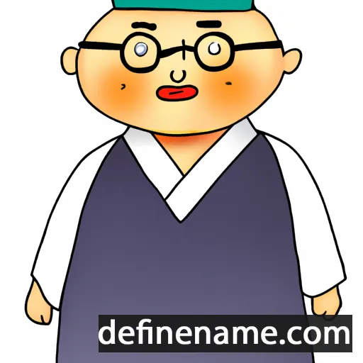 cartoon of the name Sang-hyeok