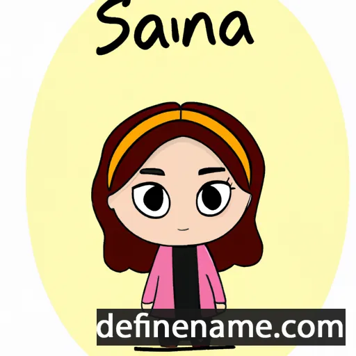 cartoon of the name Sania