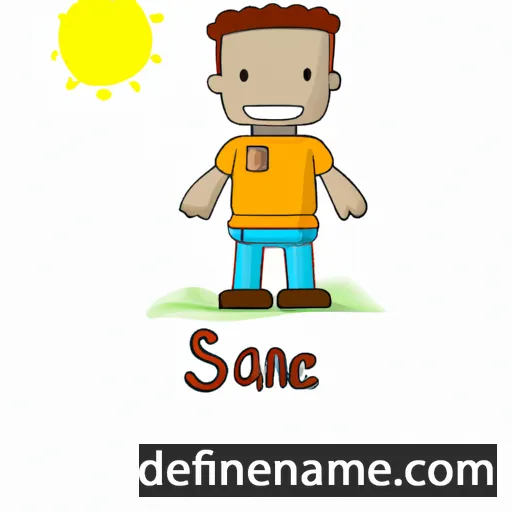 cartoon of the name Sanie