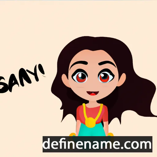 cartoon of the name Saniya