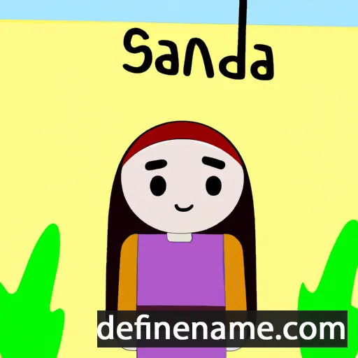 cartoon of the name Sanjida