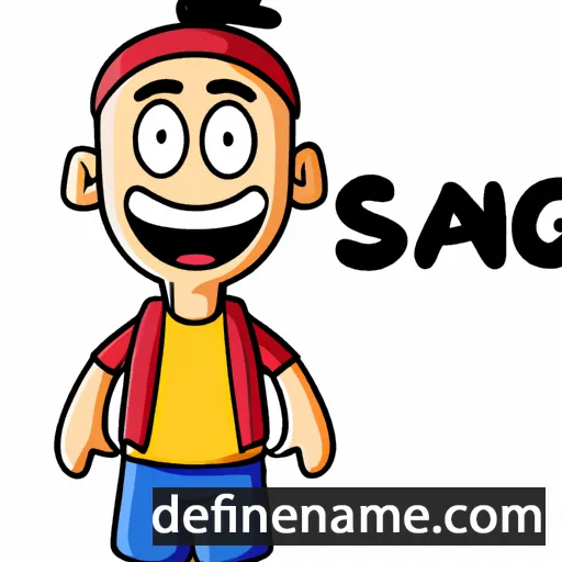 cartoon of the name Sanjog