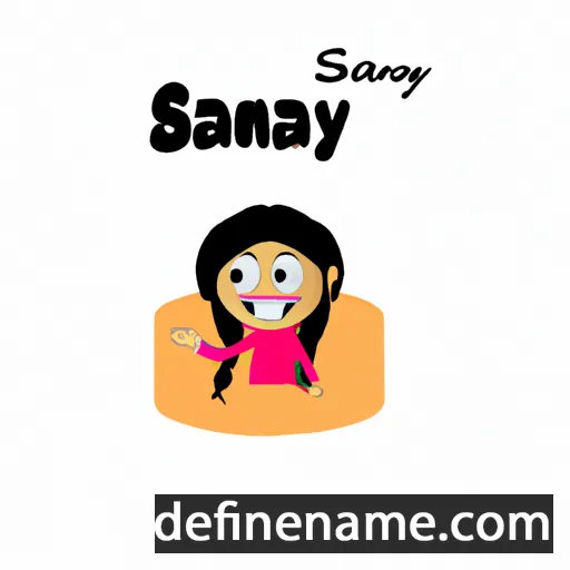 cartoon of the name Sanjya