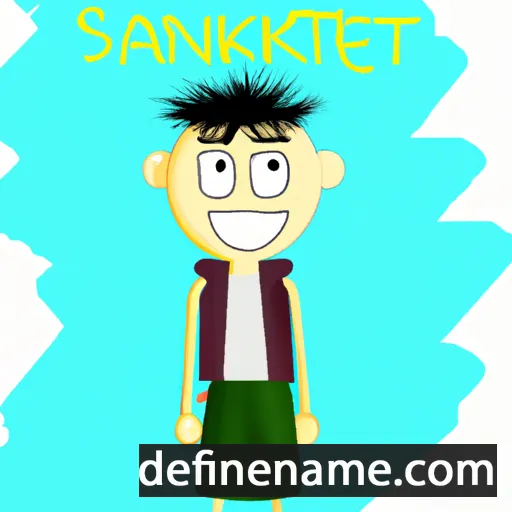 cartoon of the name Sanketik