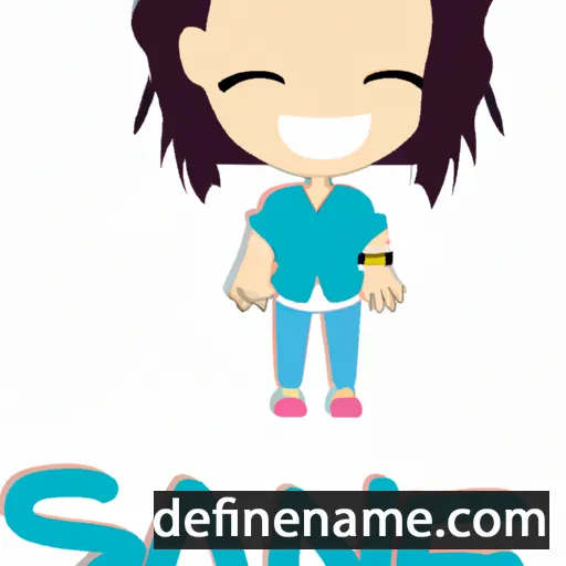 cartoon of the name Sannie