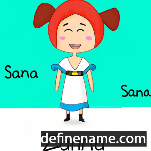 cartoon of the name Sanzana