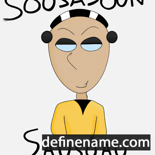 cartoon of the name Saoussen